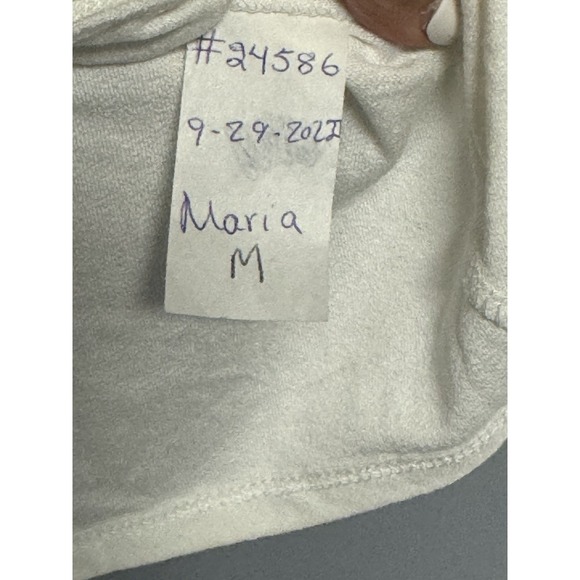 W5 Anthropologie‎ White Twist Front Lace Puff Sleeve Top Women's Medium Sample - Picture 7 of 9